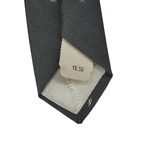 Christian Dior Vintage Luxury Necktie Tie Silk Blend Stylized Dot Pattern NOS - Picture 8 of 13